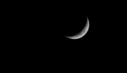 A beautiful waxing crescent moon