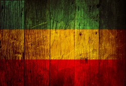 old wood texture and background, red, yellow, green, reggae style