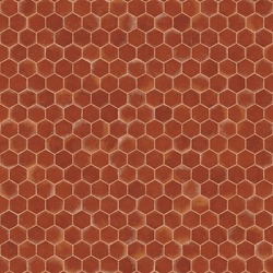 Texture tiles terracotta red hexagon