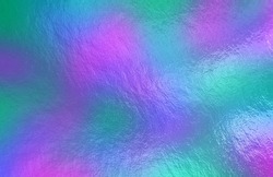 Multicolored rainbow foil background with uneven texture