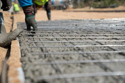 Steel wire mesh for concrete road work