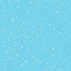 Falling snow vector seamless pattern. White splash on blue background. Winter snowfall hand drawn spray texture.