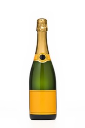 Close picture of a bottle of champagne