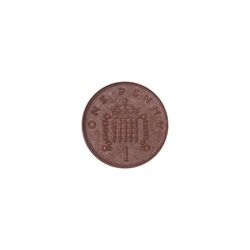 1992 United Kingdom 1 penny coin Back Side