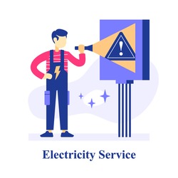 Electrician and Warning Sign Illustration - Free Stock Photo by mohamed ...