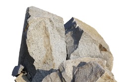Big rocks isolated on white background