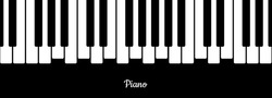 Music background with piano keys illustration. Music concept. Vector on isolated background. EPS 10