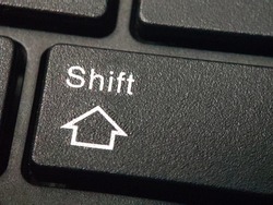 black keyboard computer shift button