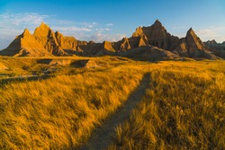 beautiful landscapes in Badlands national park,South dakota,usa.