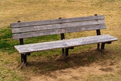 Bench made of wood in the park