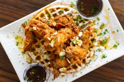 brunch chicken and waffles soul food