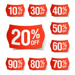 Discount price tags. Vector.
