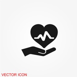 Health insurance icon vector