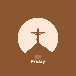 A simple card invitation, post card, banner, wallpaper, template, background and many more for good friday vector design.