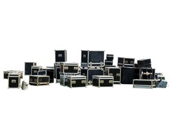 Equipment crate isolated for music-related shipping, Clipping path