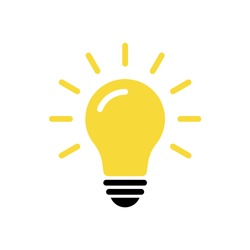 Light bulb icon vector. Solution, idea icon symbol vector graphic