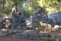  Turkey, Kemer, ancient city Faselis. Stone ruins.