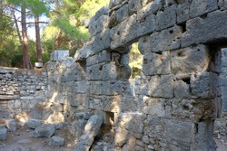  Turkey, Kemer, ancient city Faselis. Stone ruins.