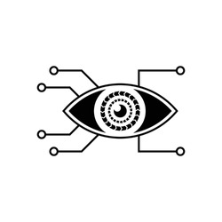 Bionic eye icon design isolated on white background