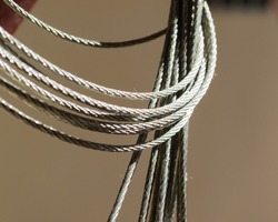 clean new steel cable steel wire or steel rope, rope sling drum.