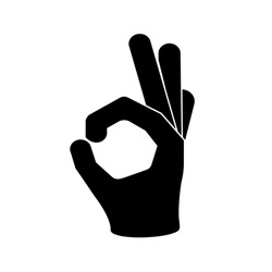 The OK, good, perfect gesture icon. Okay symbol. Vector illustration.
