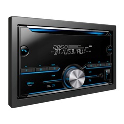 In Dash Receiver with USB Aux Ports Isolated on White. Multimedia DVD CD Receiver with 7 inch Touchscreen Flip-Down Monitor Display. Car Audio System with GPS. Car Electronics. GPSCar Audiocar Stereo