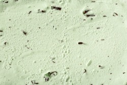 Abstract close up of mint choc chip ice cream, ideal as a food background or a texture for designers