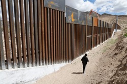 Wall that divides the border between the city of Juarez, the Texas pass from the Mexican side, is the rancho anapra colony, the place where migrants cross to the United States illegally
