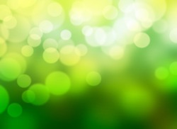Abstract bokeh background. Green natural blurred backdrop. 