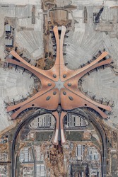 Aerial photo of Beijing daxing international airport