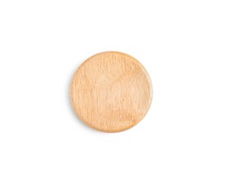 wood Jar lid on white background