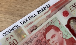 The UK 2022 to 2023 Council Tax bill which comes with a rebate to help household with the escalating cost of energy bills.
