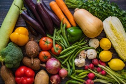 Fresh organic group of vegetables 