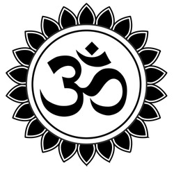 vector om sanskrit symbol