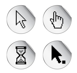 stickers with pixel cursor icon