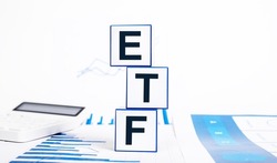 ETF investment, investing analysis concept. High quality photo