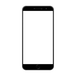 Perfectly detailed modern smart phone isolation vector