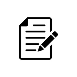 Write icon vector. Document and file icon symbol illustration