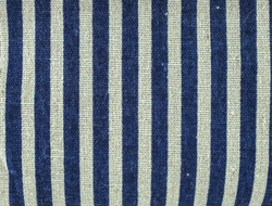 Burlap Texture, Stripes in Navy Blue, Selective Focus, Blur Background