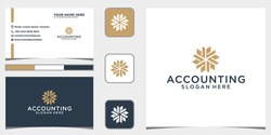 Minimalist elegant  logo for Logo for Accounting Firm, Professional and Classic. logo design and business card
