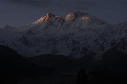 Sun rising over Nanga Parbat, the ninth highest peak of the world