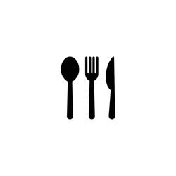 spoon, fork and knife icon vector for web, computer and mobile app