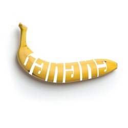 banana typographic illustration poster design