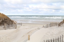 Beach ocean sand waves Cape Cod