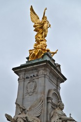 The Victoria Memorial is a sculpture dedicated to Queen Victoria, sculpted by Sir Thomas Brock in London