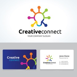 Creative Connect Idea Logo and Business Card Template