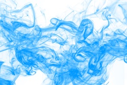 blue smoke on white background, smoke background, blue ink background, beautiful blue smoke