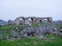 arched architectural ruins Laodikeia, Turkish Laodikya ancient city. It is an archaeological site located in the city of Denizli in Turkey.
