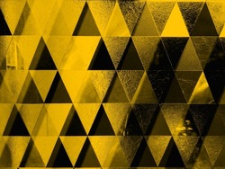Abstract  black and yellow geometric background with triangles texture design, Diamond pattern