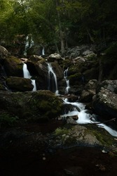 dark hollow falls, shenandoah national park Virginia. beautiful waterfalls in the mountains 